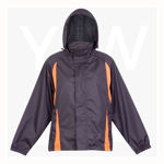 J008UN-Ladies-Shower-Proof-Sportech-Nylon-Jacket-CharcoalOrange