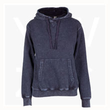 F363UN-Ladies'-Junior's-Stone-Wash-Fleece-Hoodie-Navy