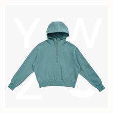 F380GL-Ladies-Girls-Cotton-Care-Half-Zip-SlateGreen