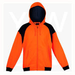 F303HZW-Mens-Shoulder-Contrast-Zipper-Hoodies-Workwear-OrangeNavy