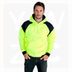 F303HPW-Men-Shoulder-Contrast-Panel-Hoodie-Workwear