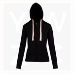 FZ99UN-Ladies-Junior-Heavy-Zip-Fleece-Hoodie-Black