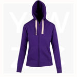 FZ99UN-Ladies-Junior-Heavy-Zip-Fleece-Hoodie-GrapeMarl