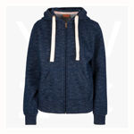 FZ99UN-Ladies-Junior-Heavy-Zip-Fleece-Hoodie-NavyMarl