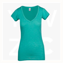 T918LD-Ladies-Raw-Cotton-Wave-V-Neck-Tee-FruitGreen