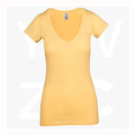 T918LD-Ladies-Raw-Cotton-Wave-V-Neck-Tee-SoftYellow