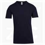 T918TV-Mens-Raw-Cotton-Wave-V-Neck-Tee-Navy