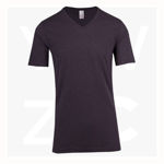 T918TV-Mens-Raw-Cotton-Wave-V-Neck-Tee-NewCharcoal