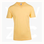 T918TV-Mens-Raw-Cotton-Wave-V-Neck-Tee-SoftYellow