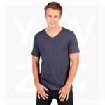 T918TV-Mens-Raw-Cotton-Wave-V-Neck-Tee