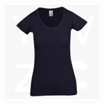 T917LD-Ladies-Raw-Cotton-Wave-Tees-Navy