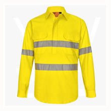 SW87-Unisex-Hi-Vis-Cool-Breeze-Shirt-With-Tape-Yellow