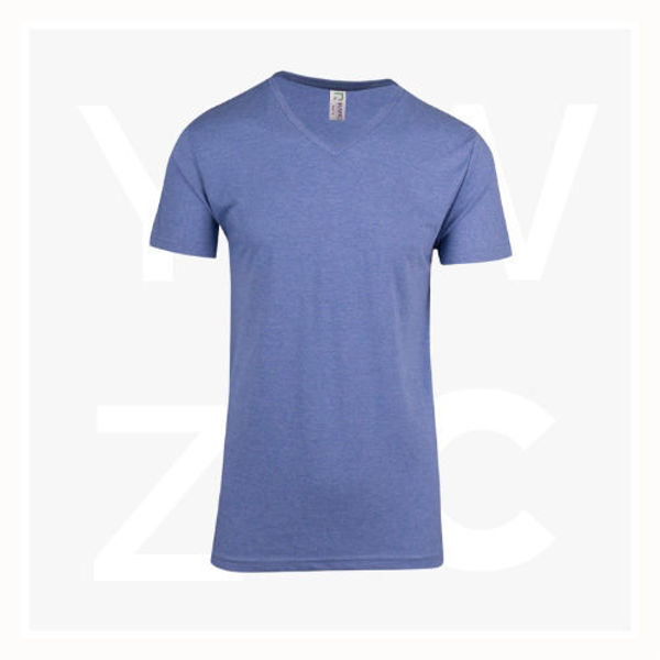 T903TV-Mens-Marl-V-neck-T-shirt-SkyMarl