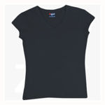 T727LD-Ladies-V-Neck-Tee-Black