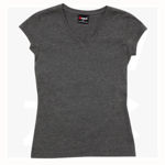 T727LD-Ladies-V-Neck-Tee-CharcoalMarl