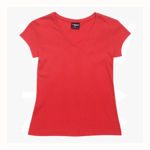 T727LD-Ladies-V-Neck-Tee-Red