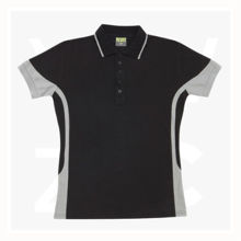 P519LD-Ladies-Mens-Contrast-Polo-BlackGrey