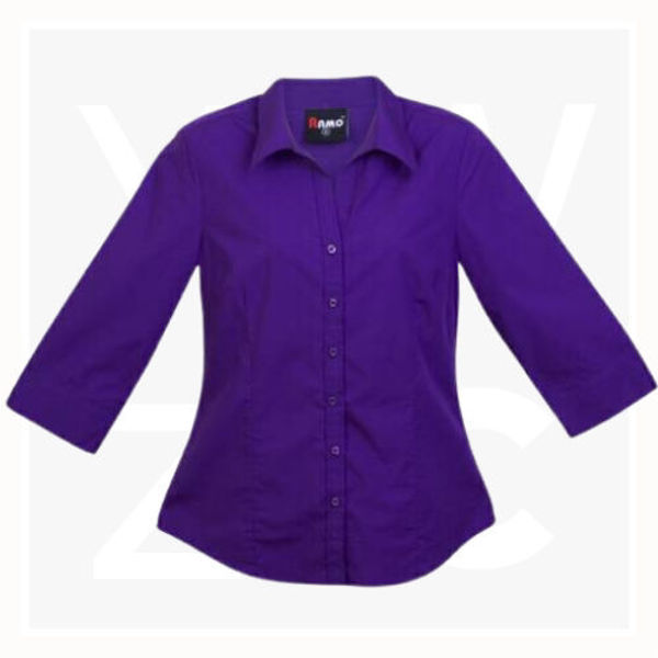 S004FQ-Ladies-3Q-Sleeve-Shirts-Grape