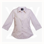 S004FQ-Ladies-3Q-Sleeve-Shirts-Khaki