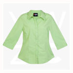 S004FQ-Ladies-3Q-Sleeve-Shirts-Lime