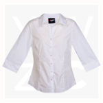 S004FQ-Ladies-3Q-Sleeve-Shirts-White