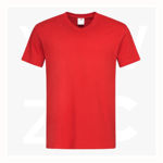 ST2300-Men's-Classic-Tee-V-neck-ScarletRed