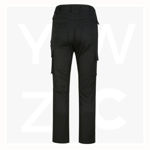 WP26-Unisex-Cotton-Stretch-Rip-Stop-Work-Pants-BlackBack