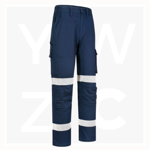 WP26HV-Unisex-Cotton-Stretch-Rip-Stop-Work-Pants-With-Segmented-Tape-Navy