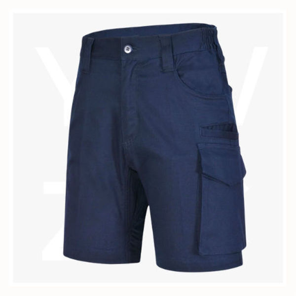 WP27-Unisex-Cotton-Stretch-Rip-Stop-Work-Shorts-Navy