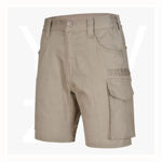 WP27-Unisex-Cotton-Stretch-Rip-Stop-Work-Shorts-Sand