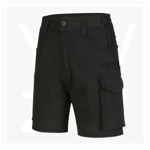 WP27-Unisex-Cotton-Stretch-Rip-Stop-Work-Shorts-Black