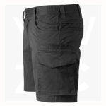 WP27-Unisex-Cotton-Stretch-Rip-Stop-Work-Shorts-BlackSide