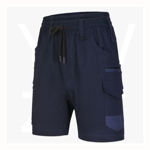 WP29-Unisex-Cotton-Stretch-Drill-Cuffed-Work-Shorts-Navy