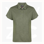 AP2317-Morris-Lady-Polos-ArmyGreen-White