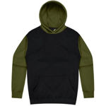 AP1530-Monash-Mens-Hoodie-Black-MilitaryGreen