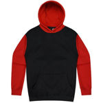 AP1530-Monash-Mens-Hoodie-Black-Red