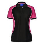 PS78-Arena-Women-Polo-BlackWhiteMagenta