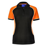 PS78-Arena-Women-Polo-BlackWhiteOrange