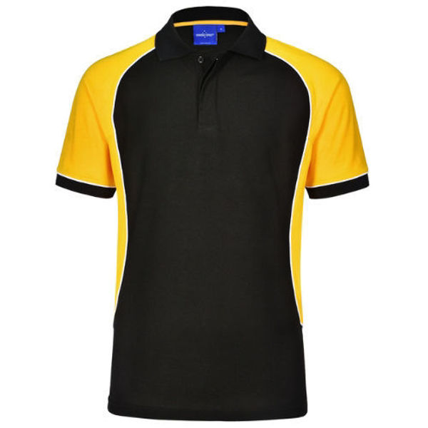 PS77-Arena-Men's-Polo-BlackWhiteGold