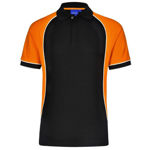 PS77-Arena-Men's-Polo-BlackWhiteOrange