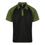 AP1318-Manly-Mens-Polos-BlackArmyGreen