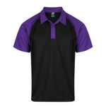 AP1318-Manly-Mens-Polos-BlackElectricPurple