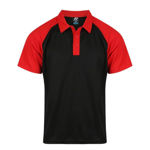 AP1318-Manly-Mens-Polos-BlackRed